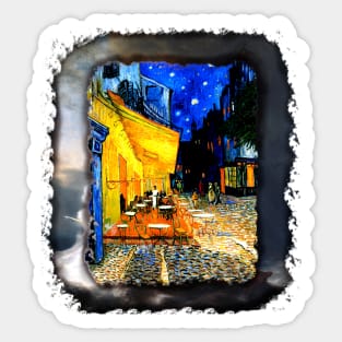 Cafe terrace place du forum arles by Vincent van Gogh Sticker